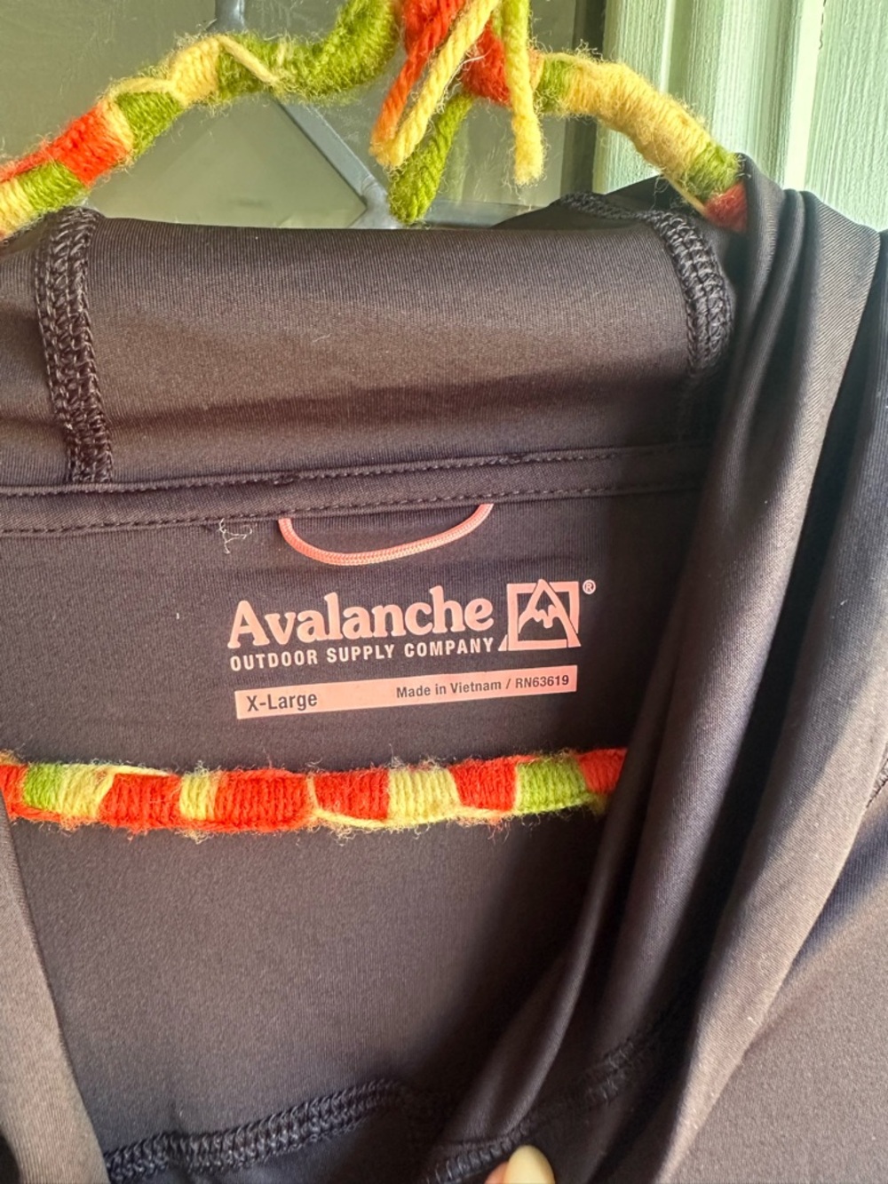 Avalanche Black Hooded Tunic with Thumbholes - Picture 7 of 7